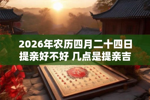2026年农历四月二十四日提亲好不好 几点是提亲吉时
