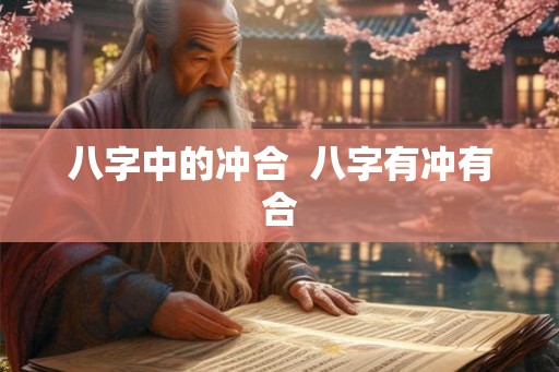 八字中的冲合  八字有冲有合
