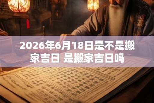 2026年6月18日是不是搬家吉日 是搬家吉日吗 2026年6月18日是不是搬家吉日 是搬家吉日吗