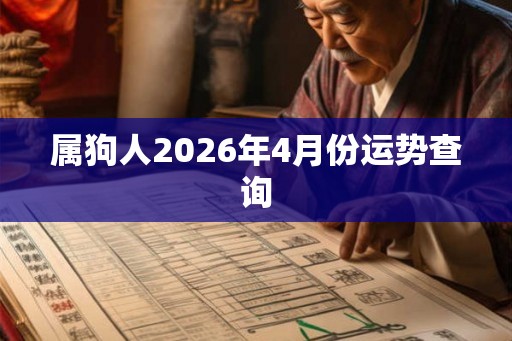 属狗人2026年4月份运势查询