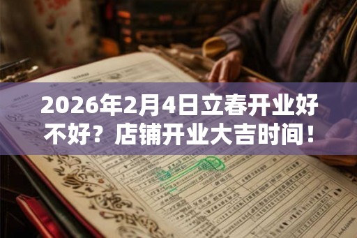 2026年2月4日立春开业好不好？店铺开业大吉时间！
