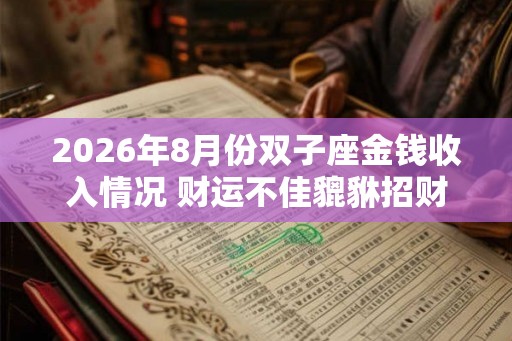 2026年8月份双子座金钱收入情况 财运不佳貔貅招财