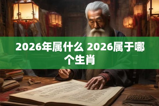 2026年属什么 2026属于哪个生肖