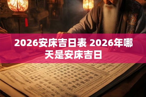 2026安床吉日表 2026年哪天是安床吉日