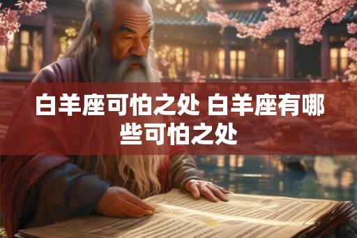 白羊座可怕之处 白羊座有哪些可怕之处 白羊座可怕之处 白羊座有哪些可怕之处