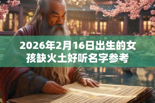 2026年2月16日出生的女孩缺火土好听名字参考
