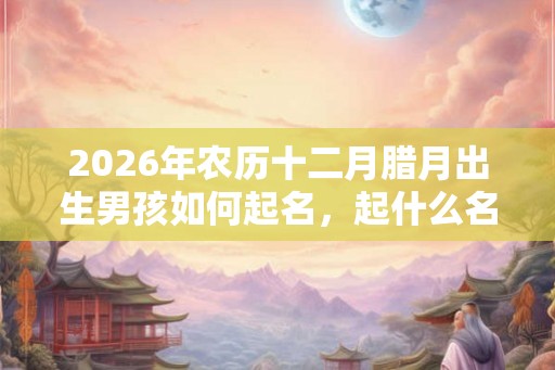2026年农历十二月腊月出生男孩如何起名，起什么名字吉利？