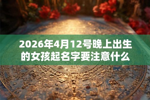 2026年4月12号晚上出生的女孩起名字要注意什么