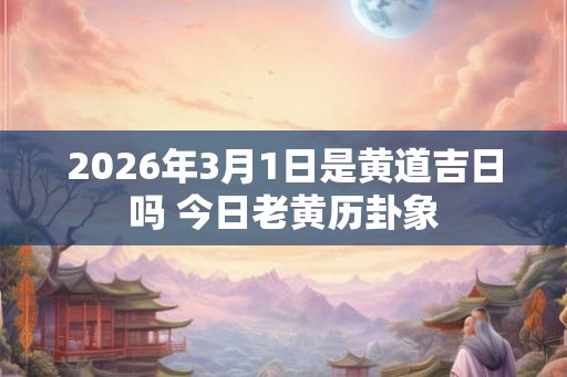 2026年3月1日是黄道吉日吗 今日老黄历卦象