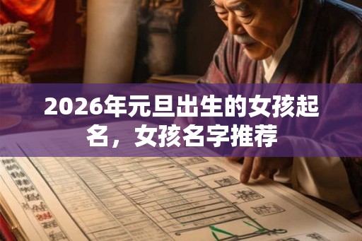 2026年元旦出生的女孩起名，女孩名字推荐