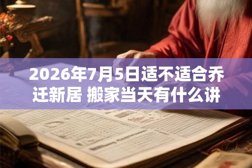2026年7月5日适不适合乔迁新居 搬家当天有什么讲究