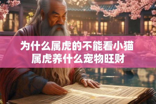 为什么属虎的不能看小猫 属虎养什么宠物旺财