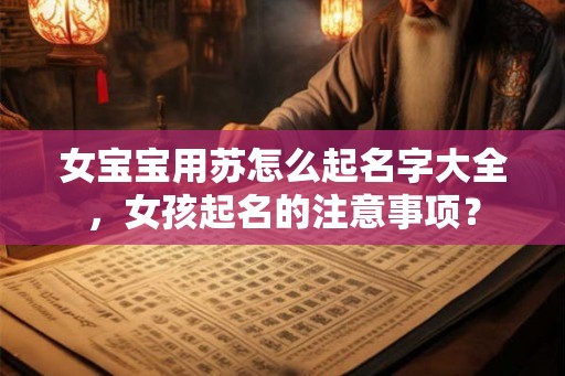 女宝宝用苏怎么起名字大全，女孩起名的注意事项？