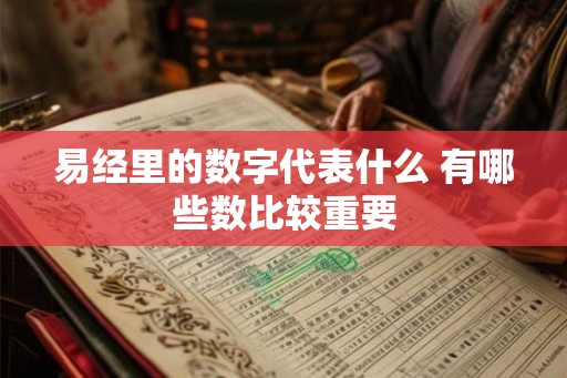 易经里的数字代表什么 有哪些数比较重要 易经里的数字代表什么 有哪些数比较重要