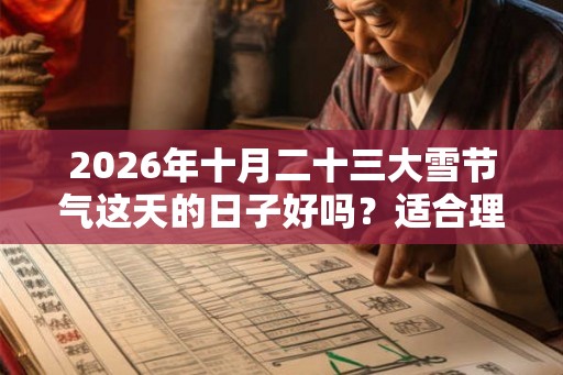 2026年十月二十三大雪节气这天的日子好吗？适合理发吗？