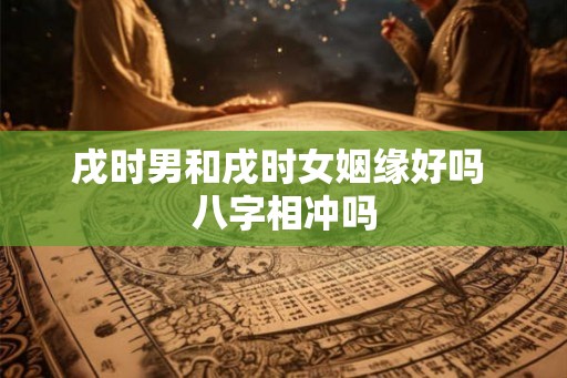 戌时男和戌时女姻缘好吗 八字相冲吗