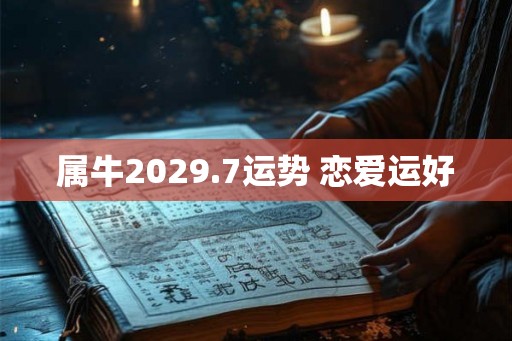 属牛2029.7运势 恋爱运好 属牛2029.7运势 恋爱运好