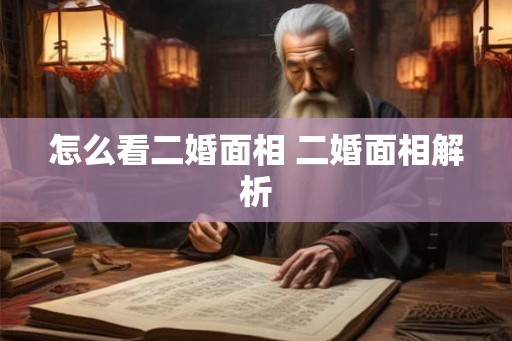 怎么看二婚面相 二婚面相解析