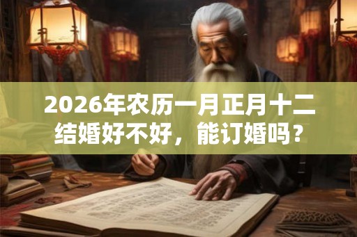 2026年农历一月正月十二结婚好不好，能订婚吗？