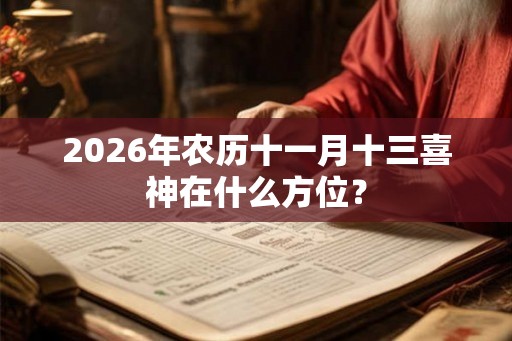 2026年农历十一月十三喜神在什么方位？