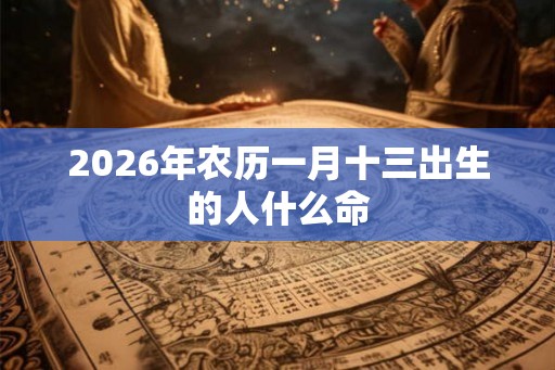 2026年农历一月十三出生的人什么命