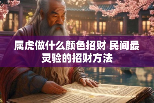 属虎做什么颜色招财 民间最灵验的招财方法