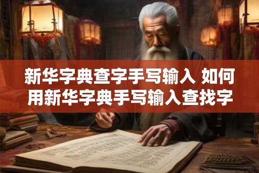 新华字典查字手写输入 如何用新华字典手写输入查找字词