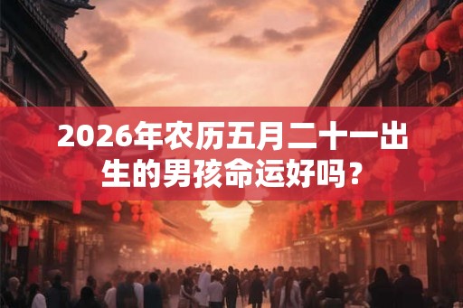 2026年农历五月二十一出生的男孩命运好吗？