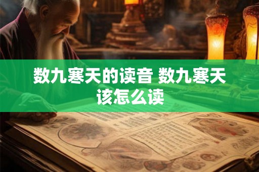 数九寒天的读音 数九寒天该怎么读