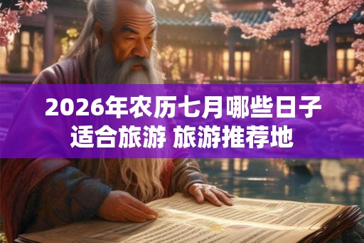 2026年农历七月哪些日子适合旅游 旅游推荐地