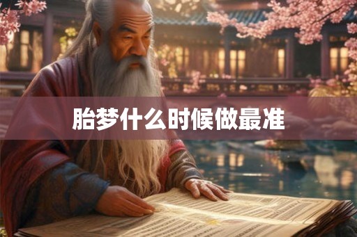 胎梦什么时候做最准