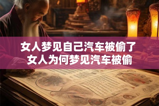 女人梦见自己汽车被偷了 女人为何梦见汽车被偷