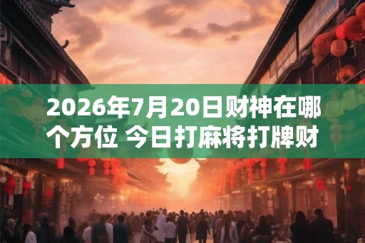 2026年7月20日财神在哪个方位 今日打麻将打牌财运方位