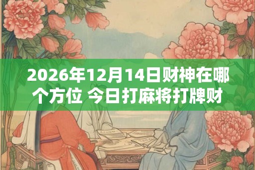 2026年12月14日财神在哪个方位 今日打麻将打牌财神方位