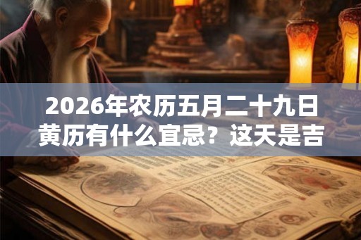 2026年农历五月二十九日黄历有什么宜忌？这天是吉日吗？