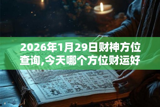2026年1月29日财神方位查询,今天哪个方位财运好