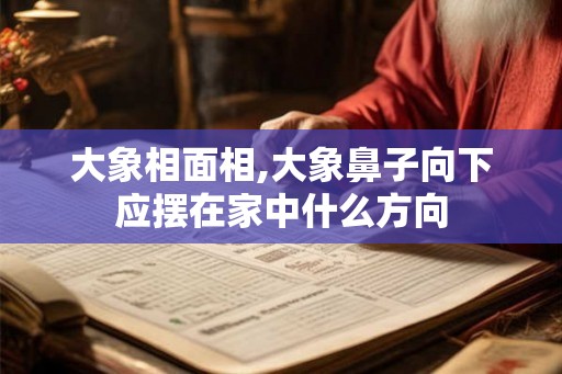 大象相面相,大象鼻子向下应摆在家中什么方向