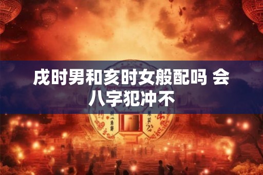 戌时男和亥时女般配吗 会八字犯冲不