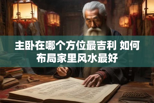 主卧在哪个方位最吉利 如何布局家里风水最好
