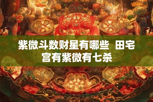 紫微斗数财星有哪些  田宅宫有紫微有七杀