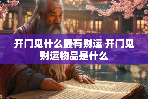 开门见什么最有财运 开门见财运物品是什么