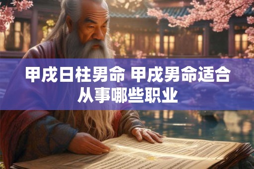 甲戌日柱男命 甲戌男命适合从事哪些职业 甲戌日柱男命 甲戌男命适合从事哪些职业