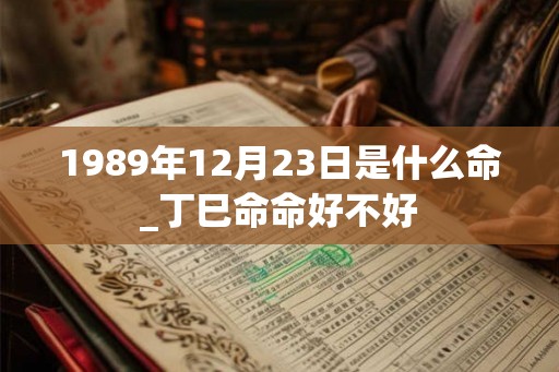 1989年12月23日是什么命_丁巳命命好不好