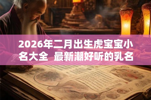 2026年二月出生虎宝宝小名大全  最新潮好听的乳名