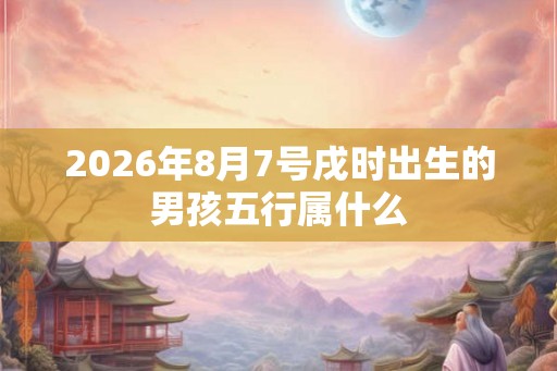 2026年8月7号戌时出生的男孩五行属什么 2026年8月7号戌时出生的男孩五行属什么