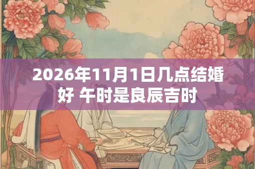 2026年11月1日几点结婚好 午时是良辰吉时