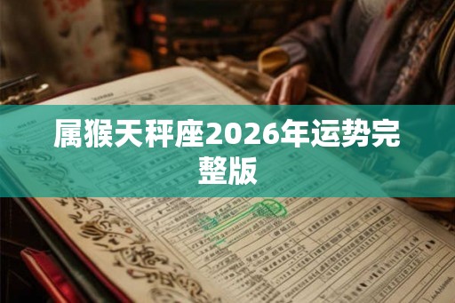 属猴天秤座2026年运势完整版