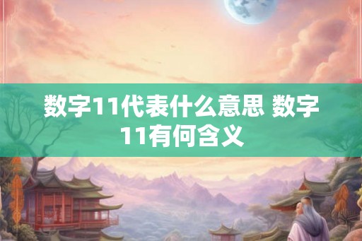 数字11代表什么意思 数字11有何含义
