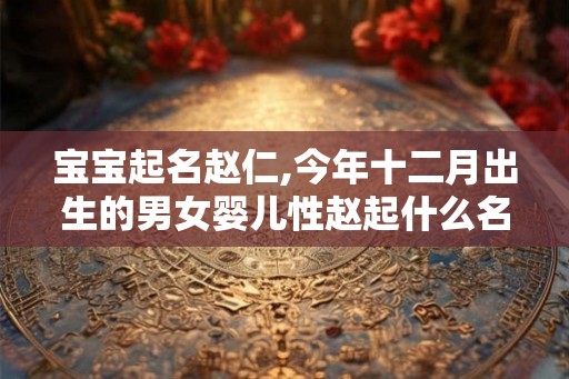宝宝起名赵仁,今年十二月出生的男女婴儿性赵起什么名字好 宝宝起名赵仁,今年十二月出生的男女婴儿性赵起什么名字好