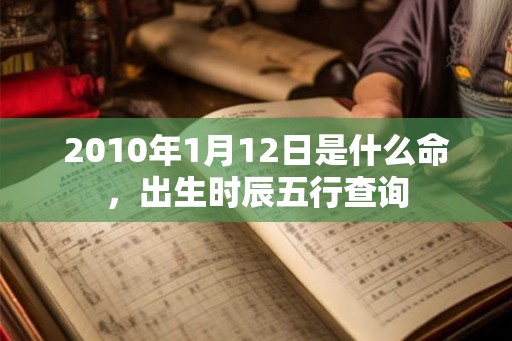 2010年1月12日是什么命，出生时辰五行查询
